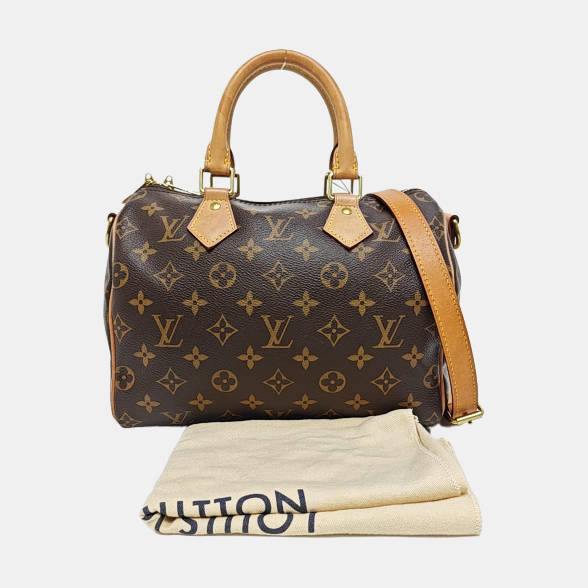 SPEEDY 25 Monogram Coated Canvas Brown