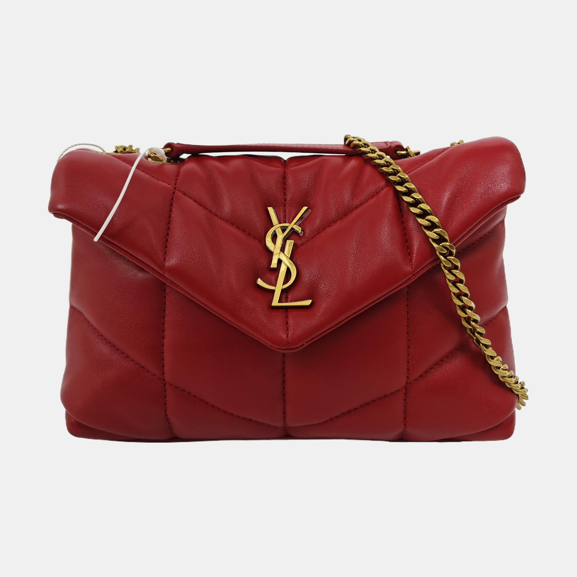 PUFFER Mini Quilted Lambskin Red