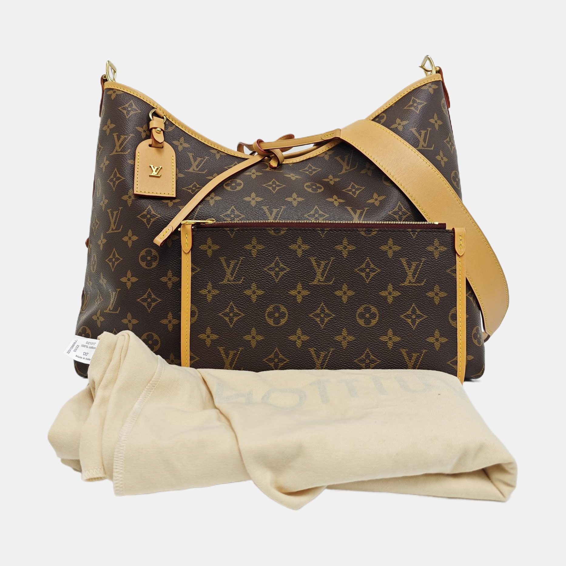 CARRYALL MM Monogram Coated Canvas Brown