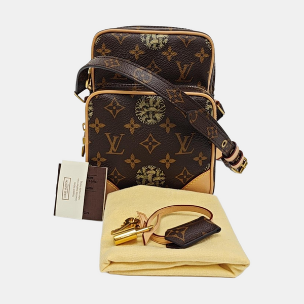 AMAZON Monogram Coated Canvas Brown