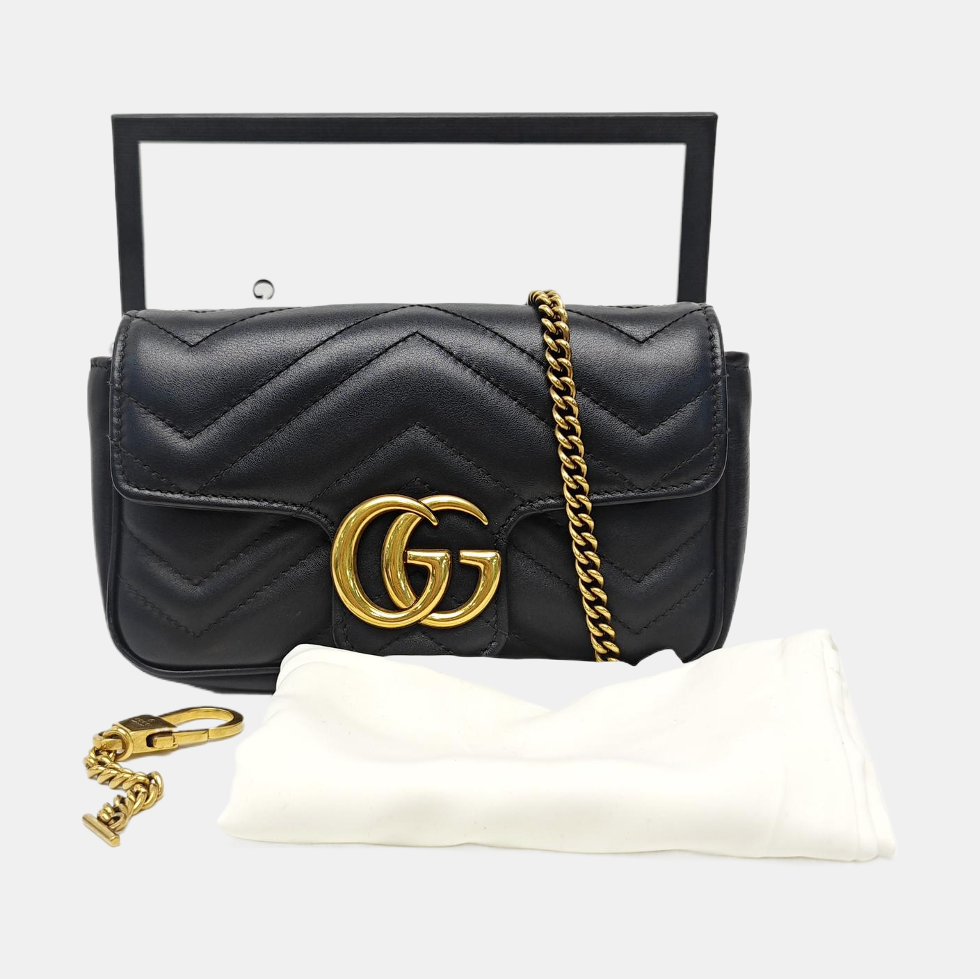 GG Marmont Mini Quilted Calfskin Black