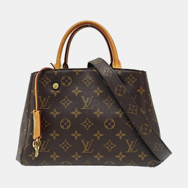 MONTAIGNE Monogram Coated Canvas Brown