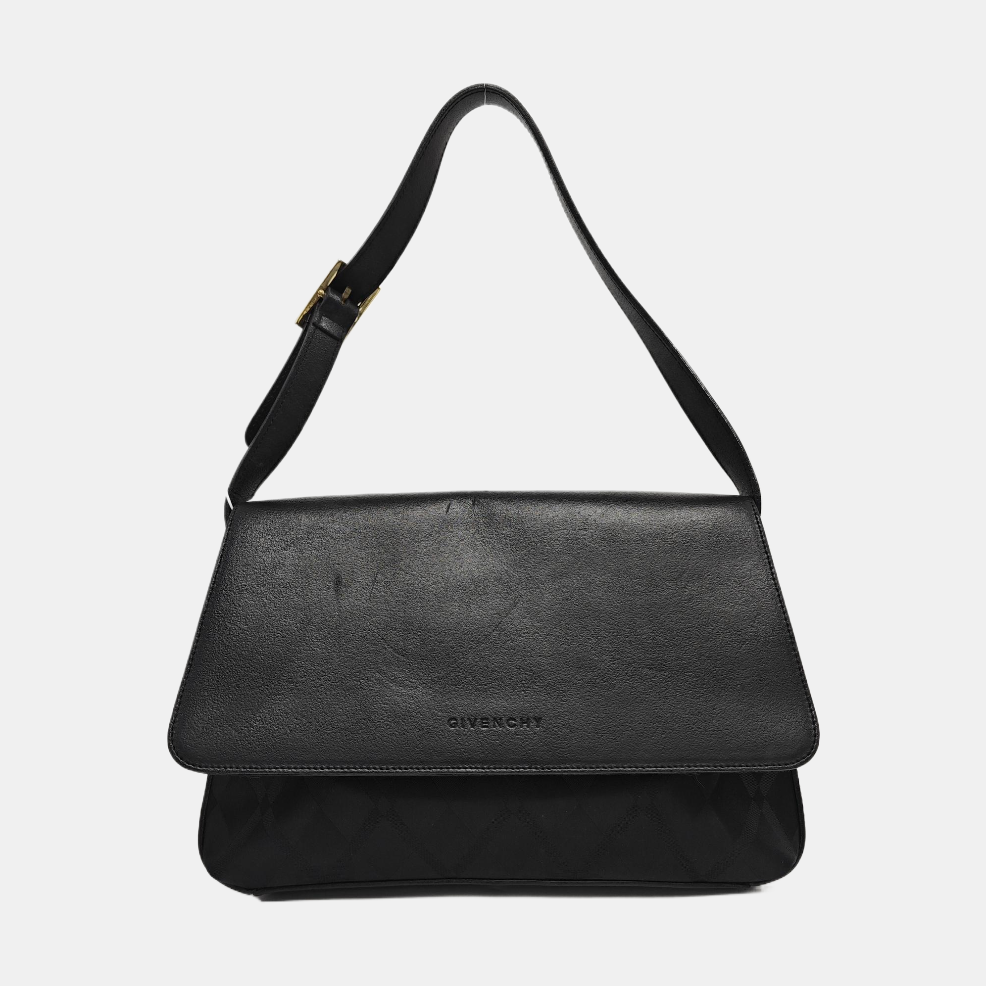 Nylon Shoulder Bag Black