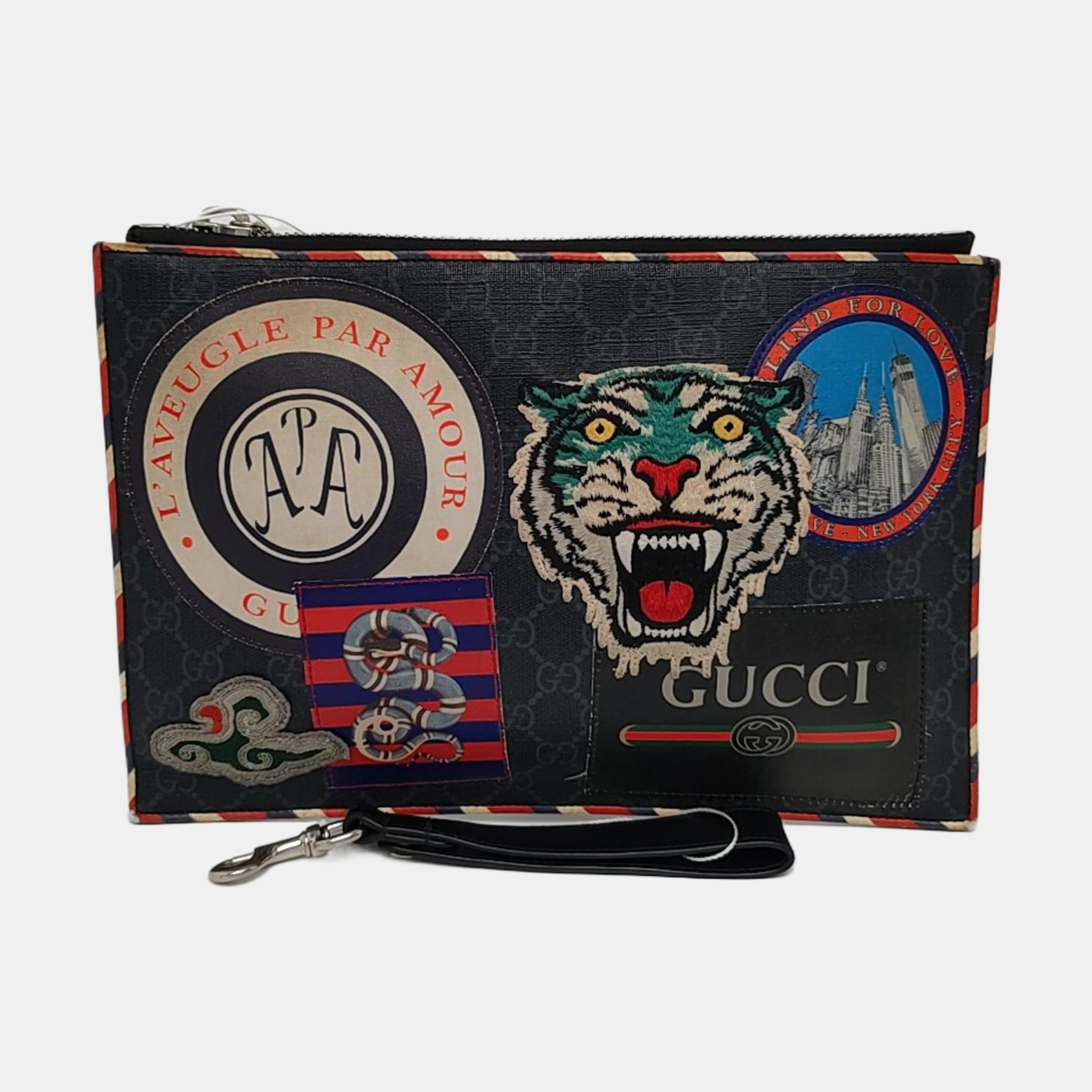Courrier Monogram Coated Canvas Black