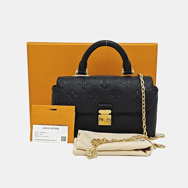 MADELEINE Nano Monogram Calfskin Black