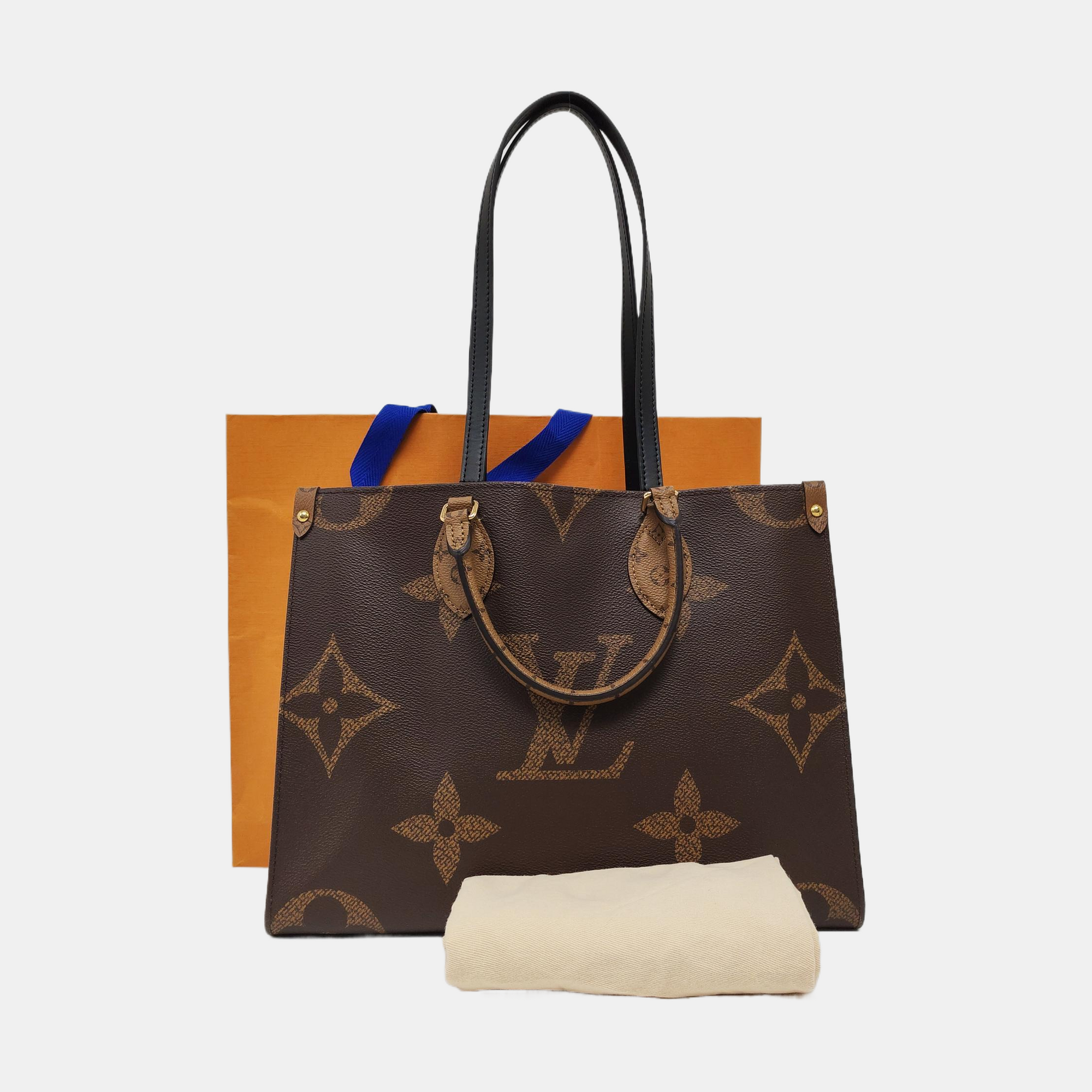 ONTHEGO MM Monogram Coated Canvas Brown