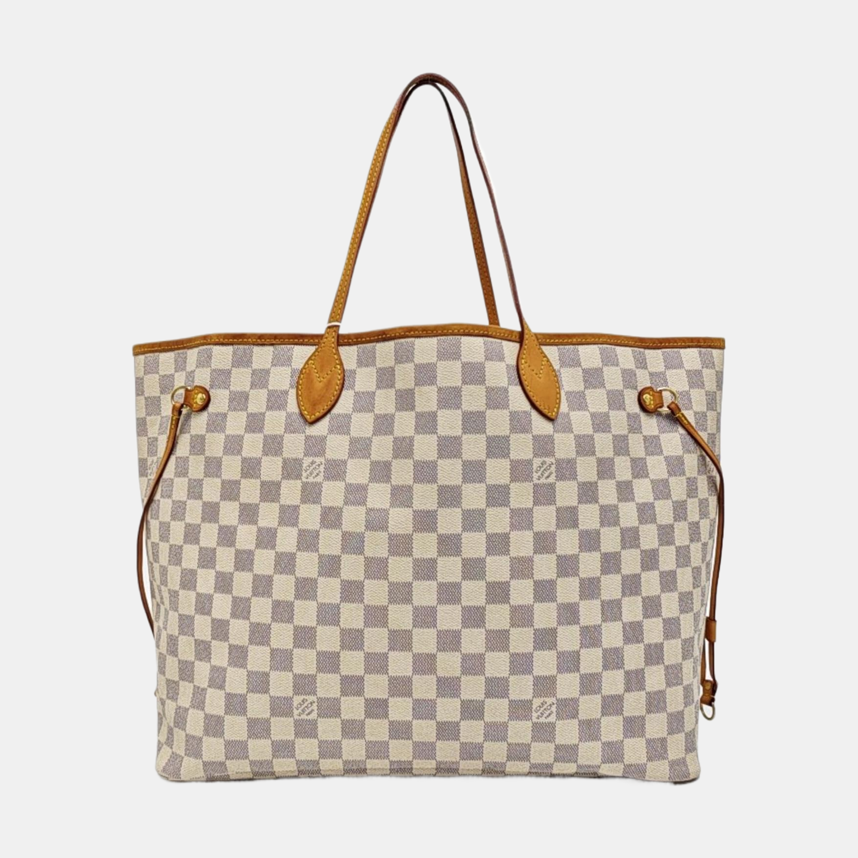 NEVERFULL GM Lona revestida Damier Azur Blanca