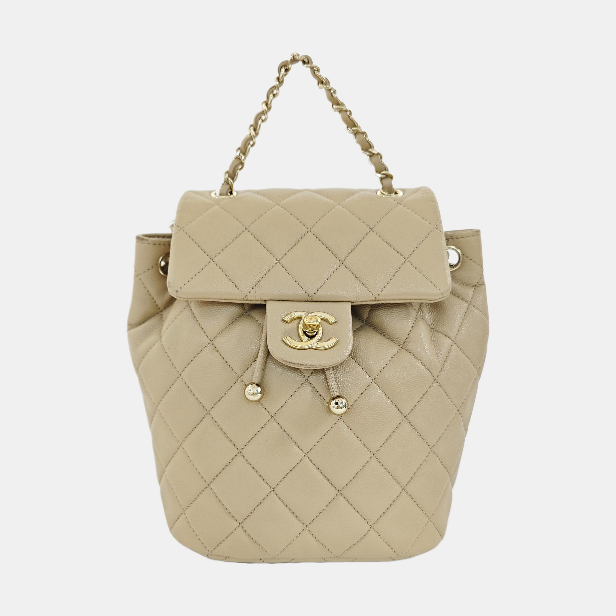 URBAN SPIRIT Quilted Grained Calfskin Beige