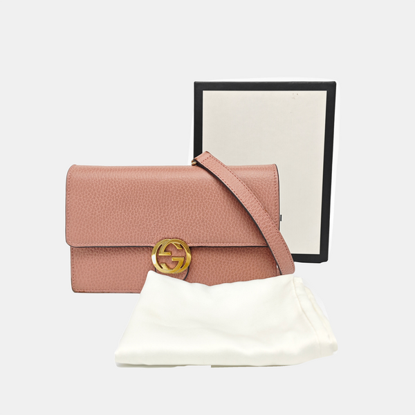 Interlocking G Small Calfskin Pink