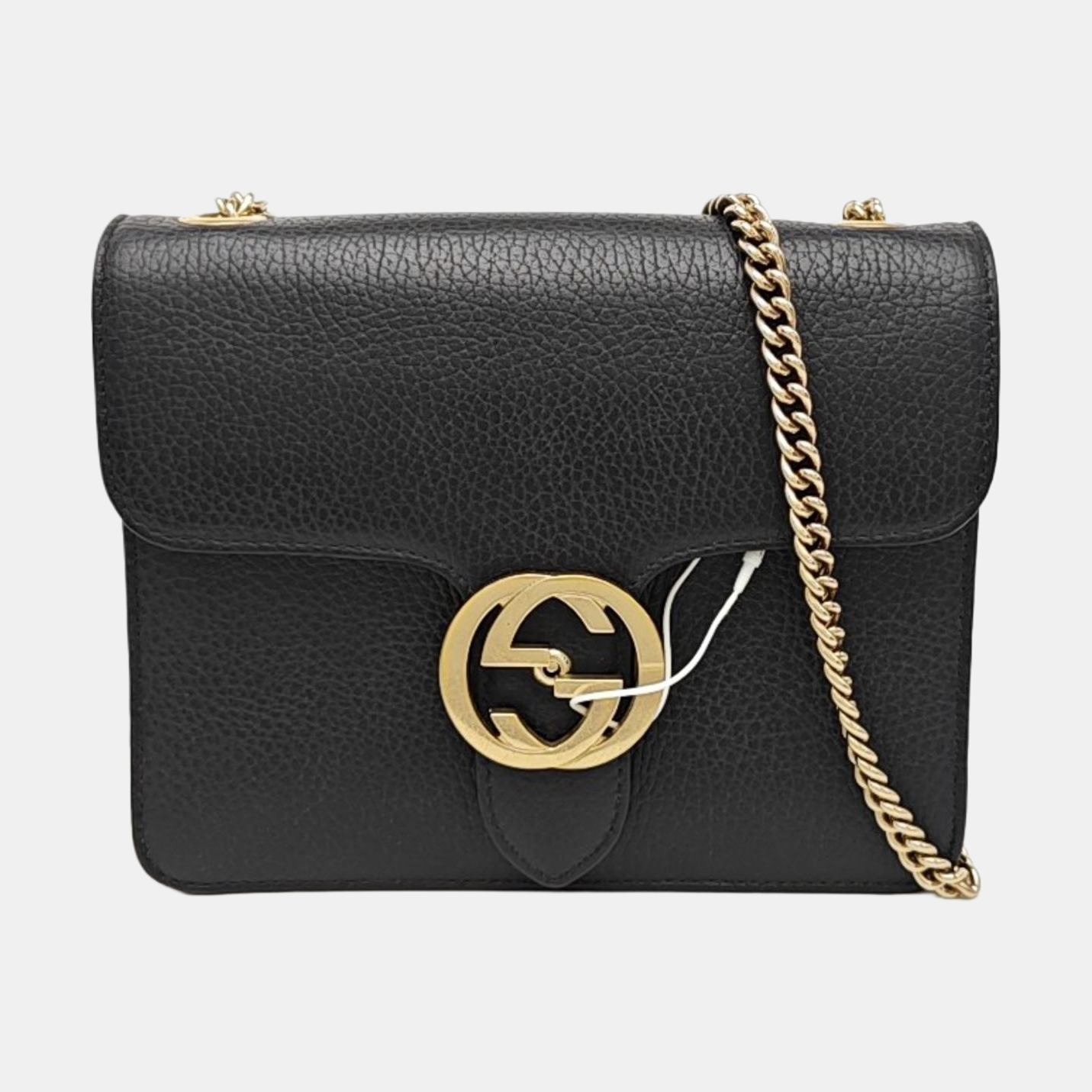 Interlocking G Small Calfskin Black