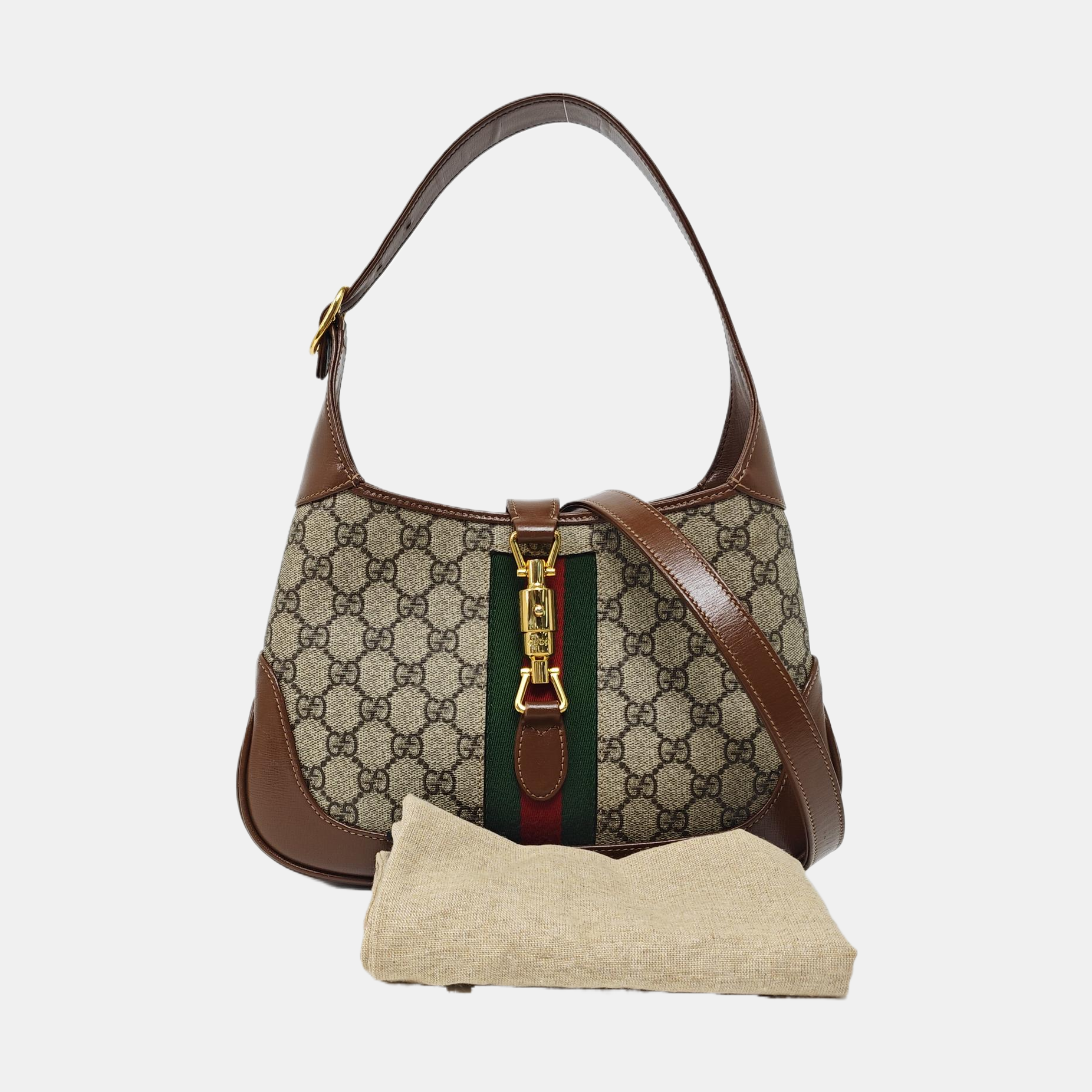 Jackie 1961 Pequeño Monograma Lona Revestida Beige