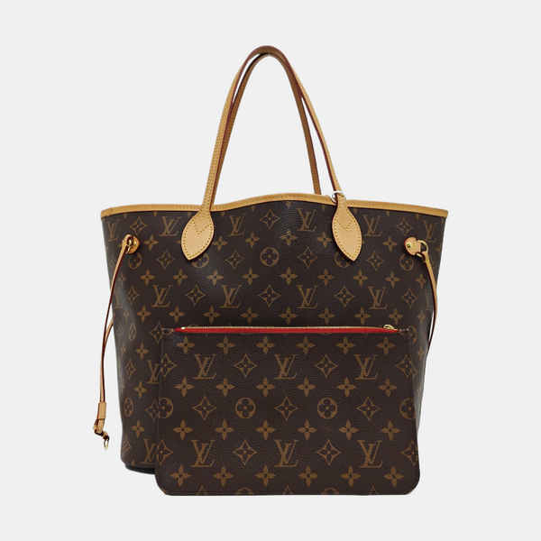 NEVERFULL MM Monogram Coated Canvas Brown