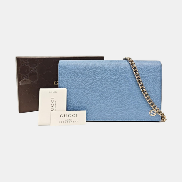 GG Marmont Super Mini Calfskin Blue