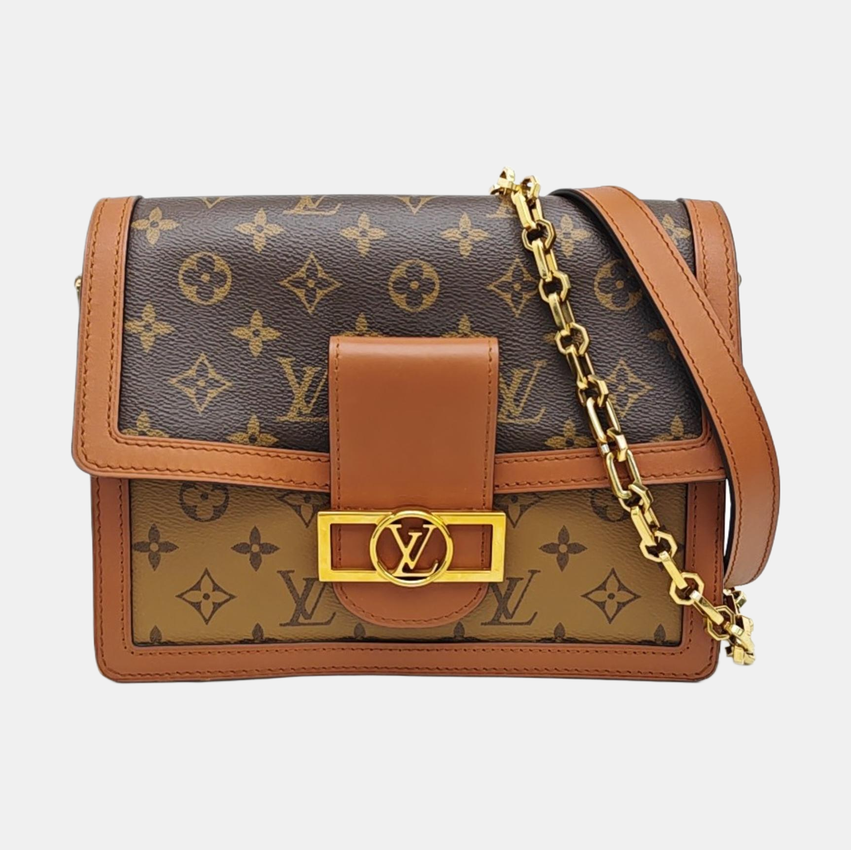 DAUPHINE MM Monogram Coated Canvas Brown