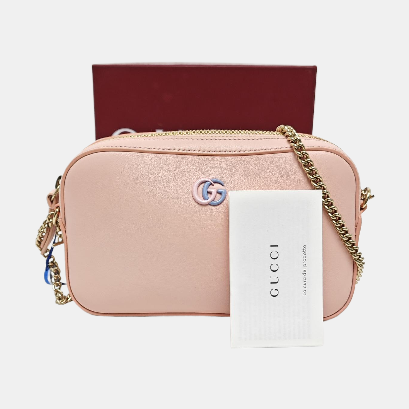 Authenticated pre-owned  GG Marmont Super Mini Leather Pink - Shoulder Bag at Looply