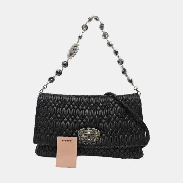 Crystal Lambskin Black