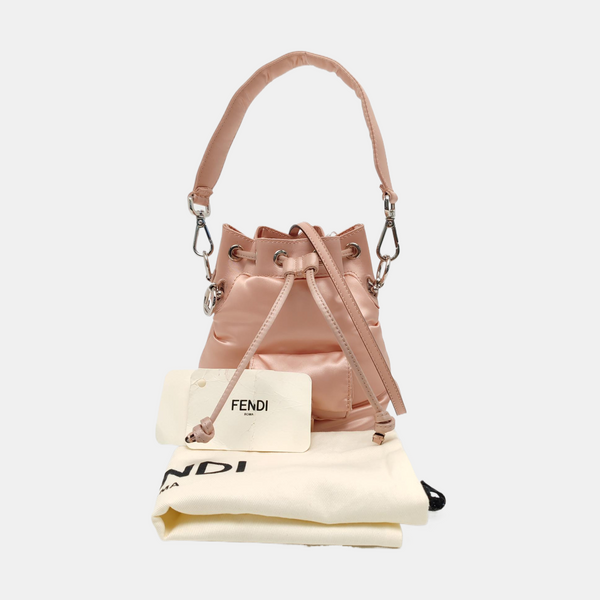 Authenticated pre-owned  Mon Tresor Mini Fabric Pink - Bucket Bag at Looply