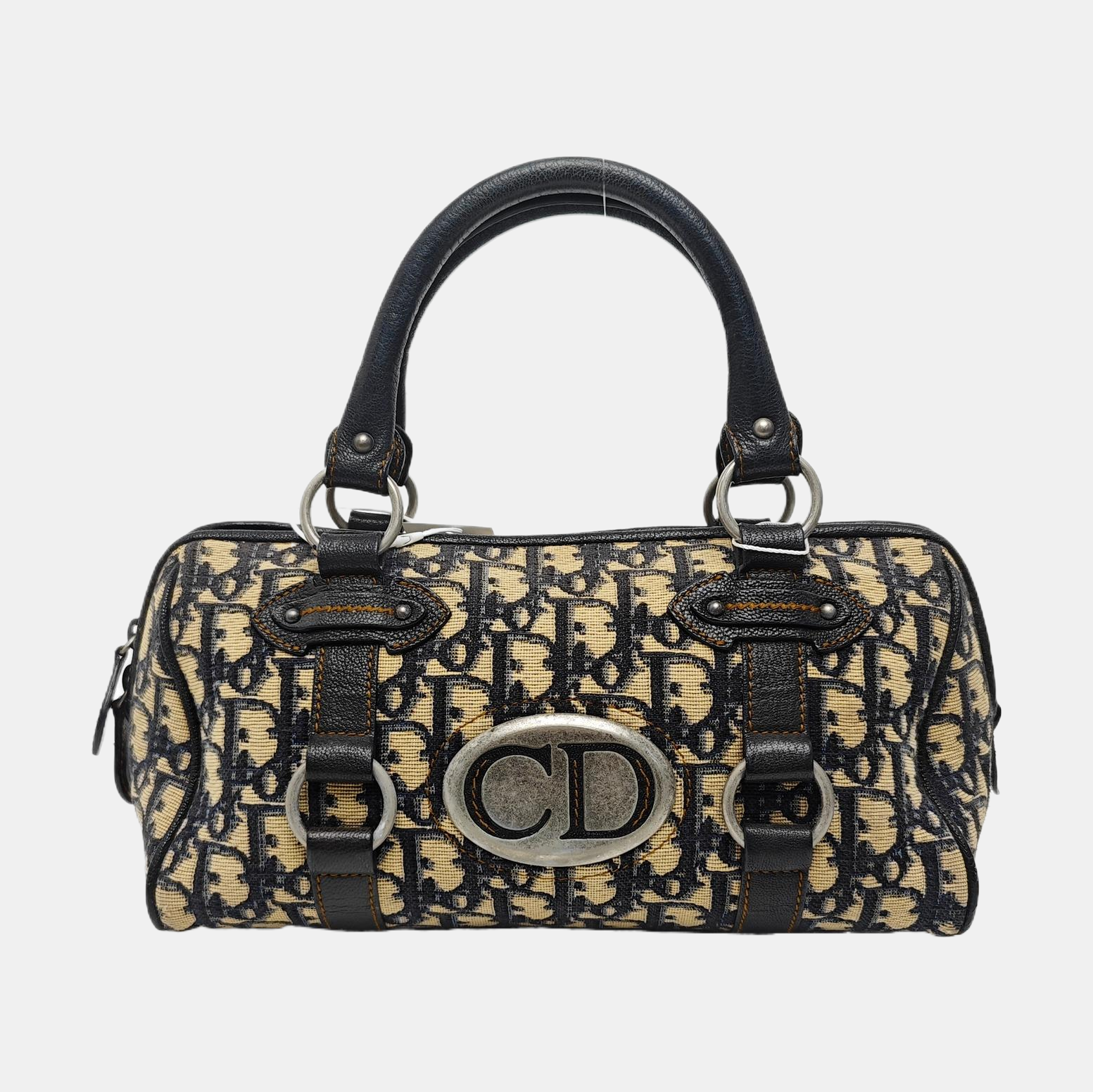 Oblique Canvas Top Handle Bag Multicolor