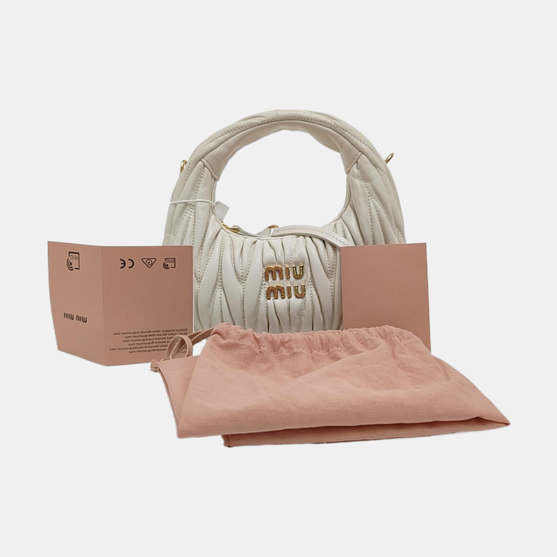 Wander Matelassé Mini Quilted Lambskin White