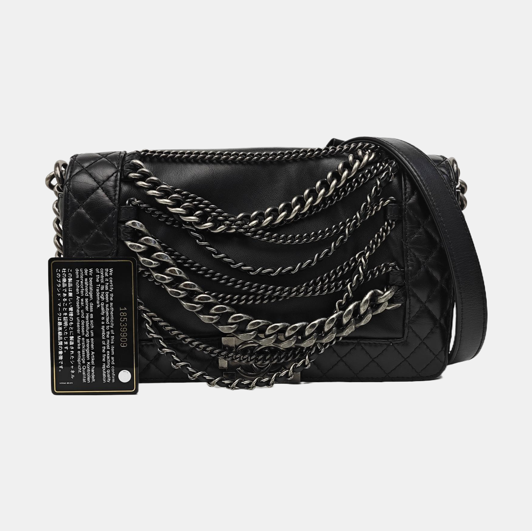 BOY CHANEL Medium Calfskin Black