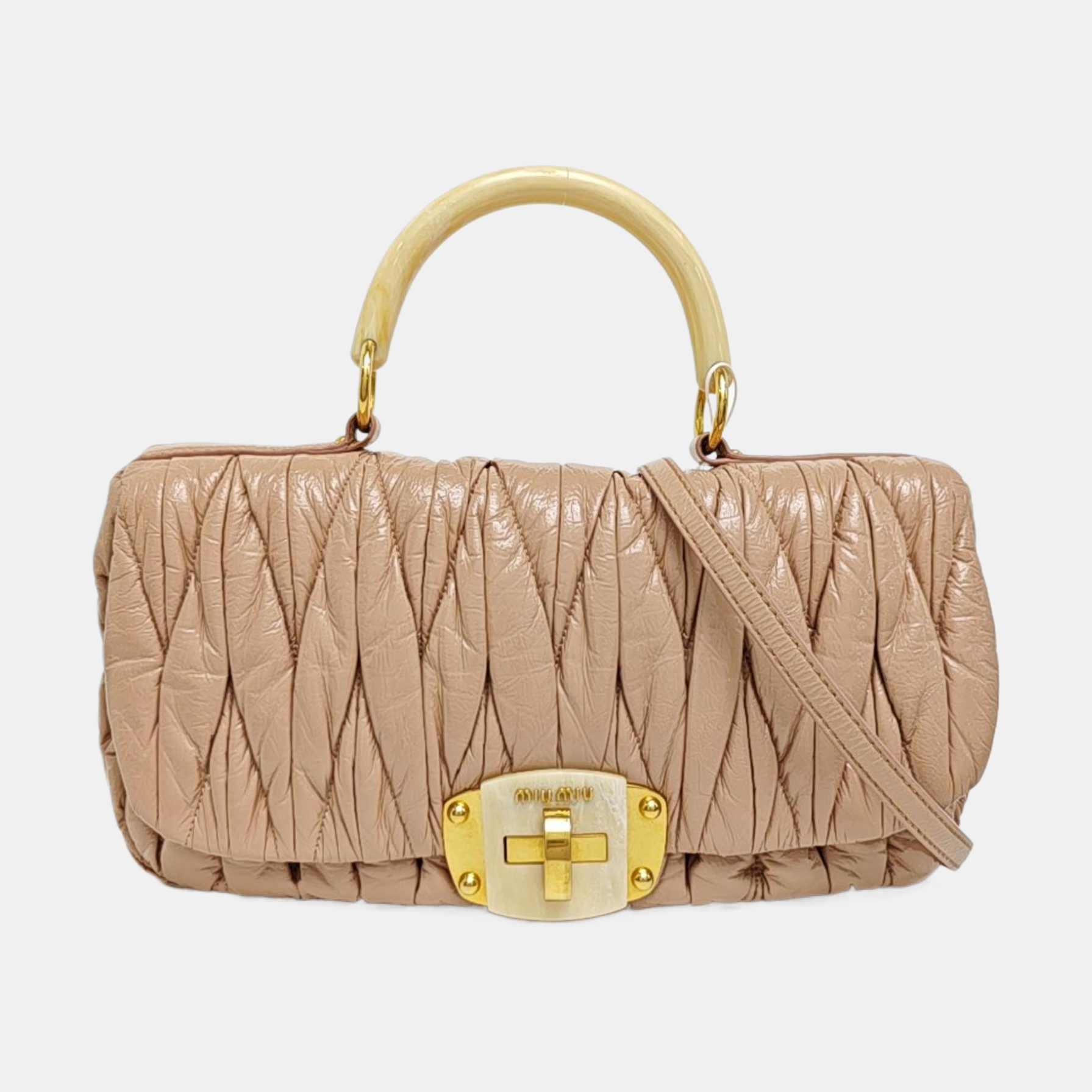 Quilted Lambskin Shoulder Bag Pink
