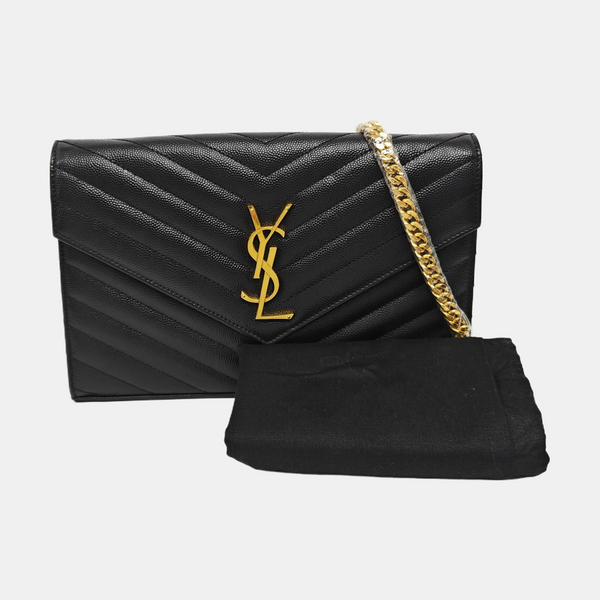 MONOGRAM Medium Chevron Calfskin Black