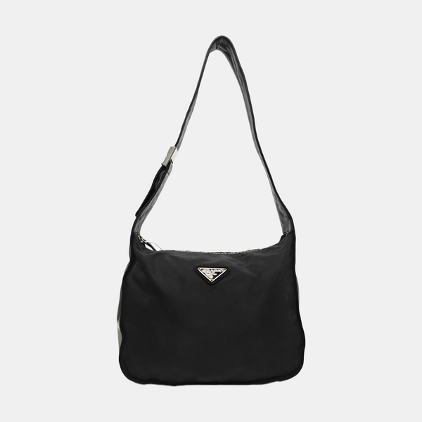 Nylon Shoulder Bag Black