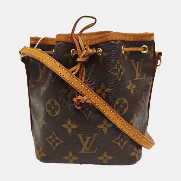 NÉONOÉ Nano Monogram Coated Canvas Brown