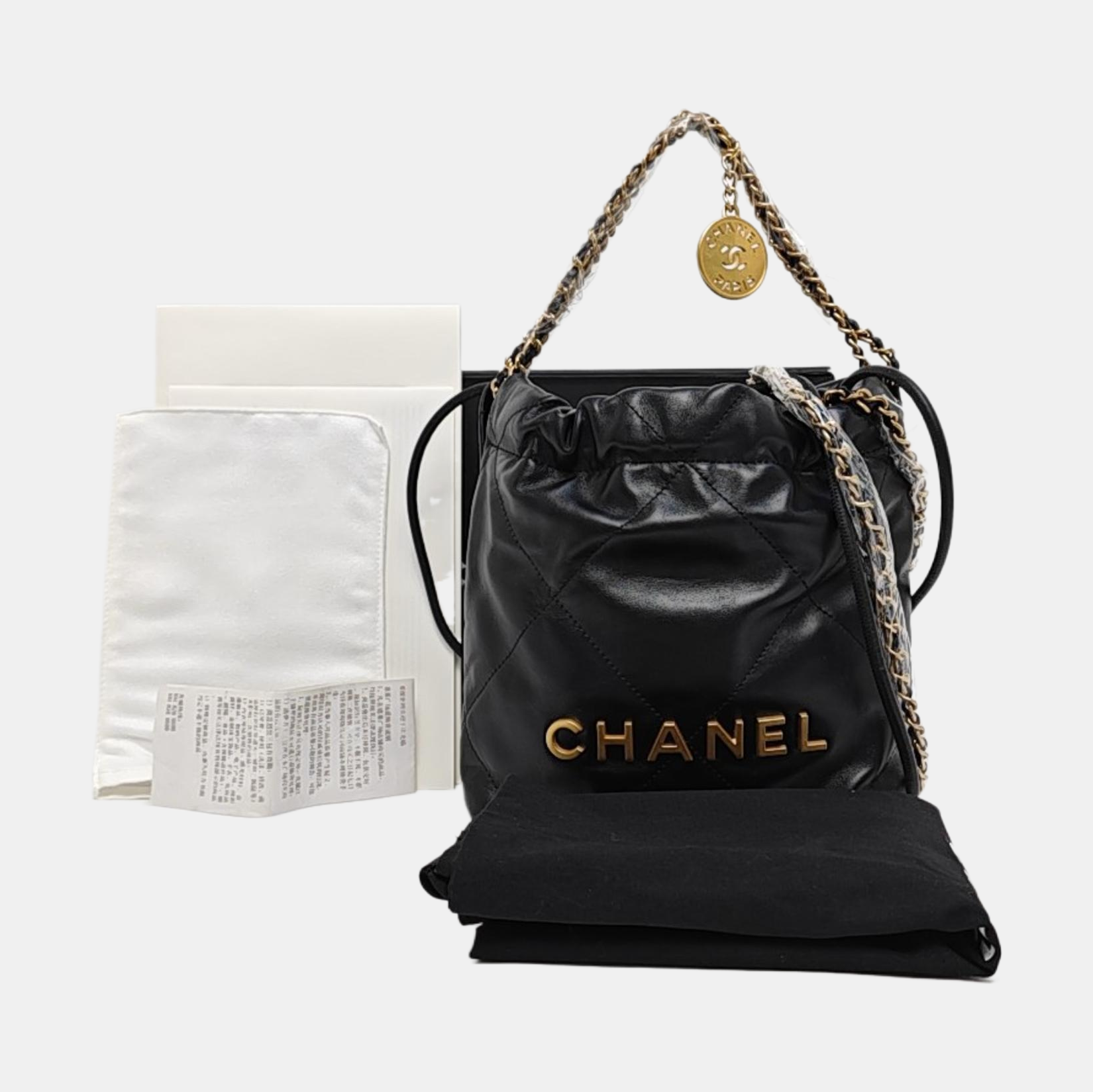 CHANEL 22 Mini Quilted Calfskin Black