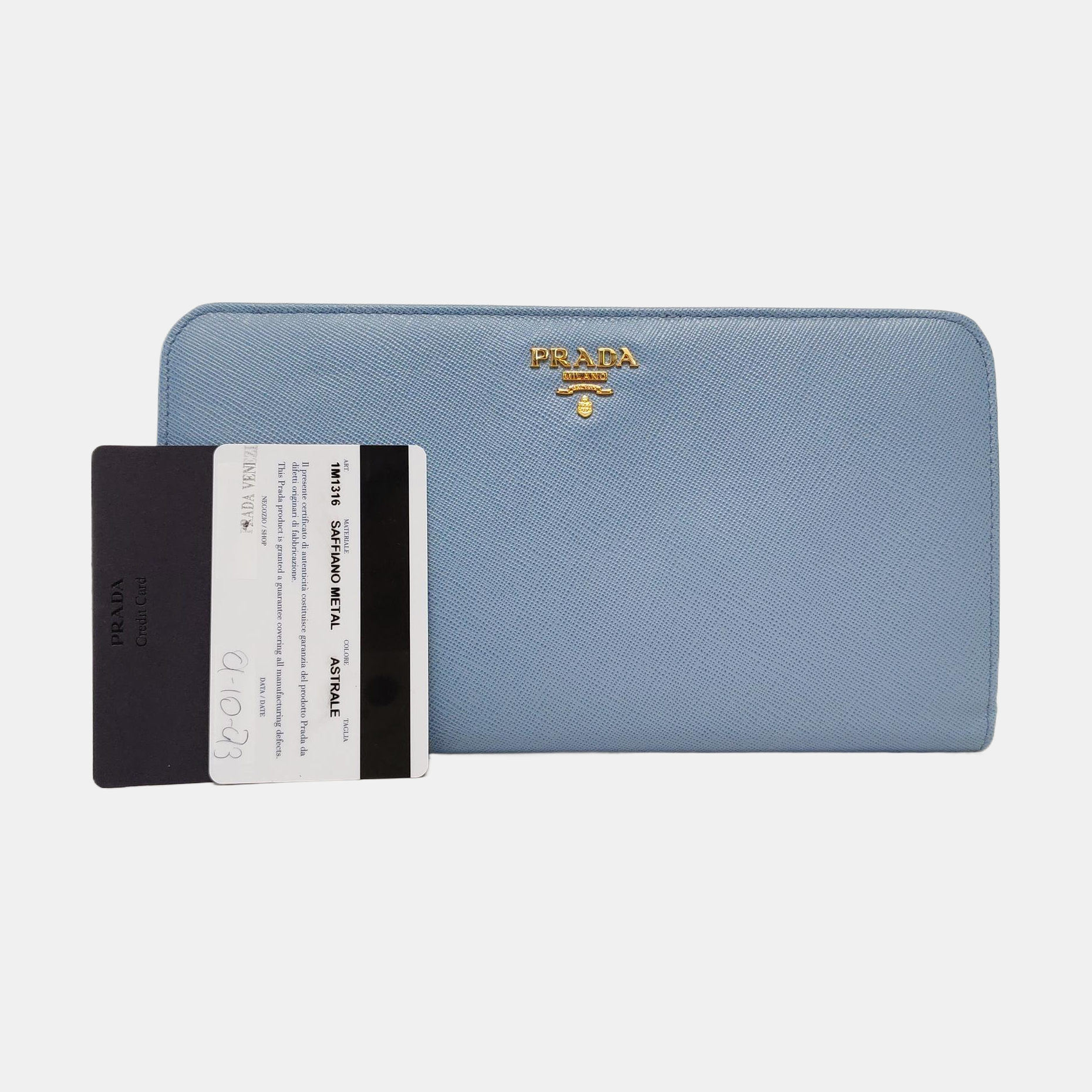 Saffiano Calfskin Wallet Blue