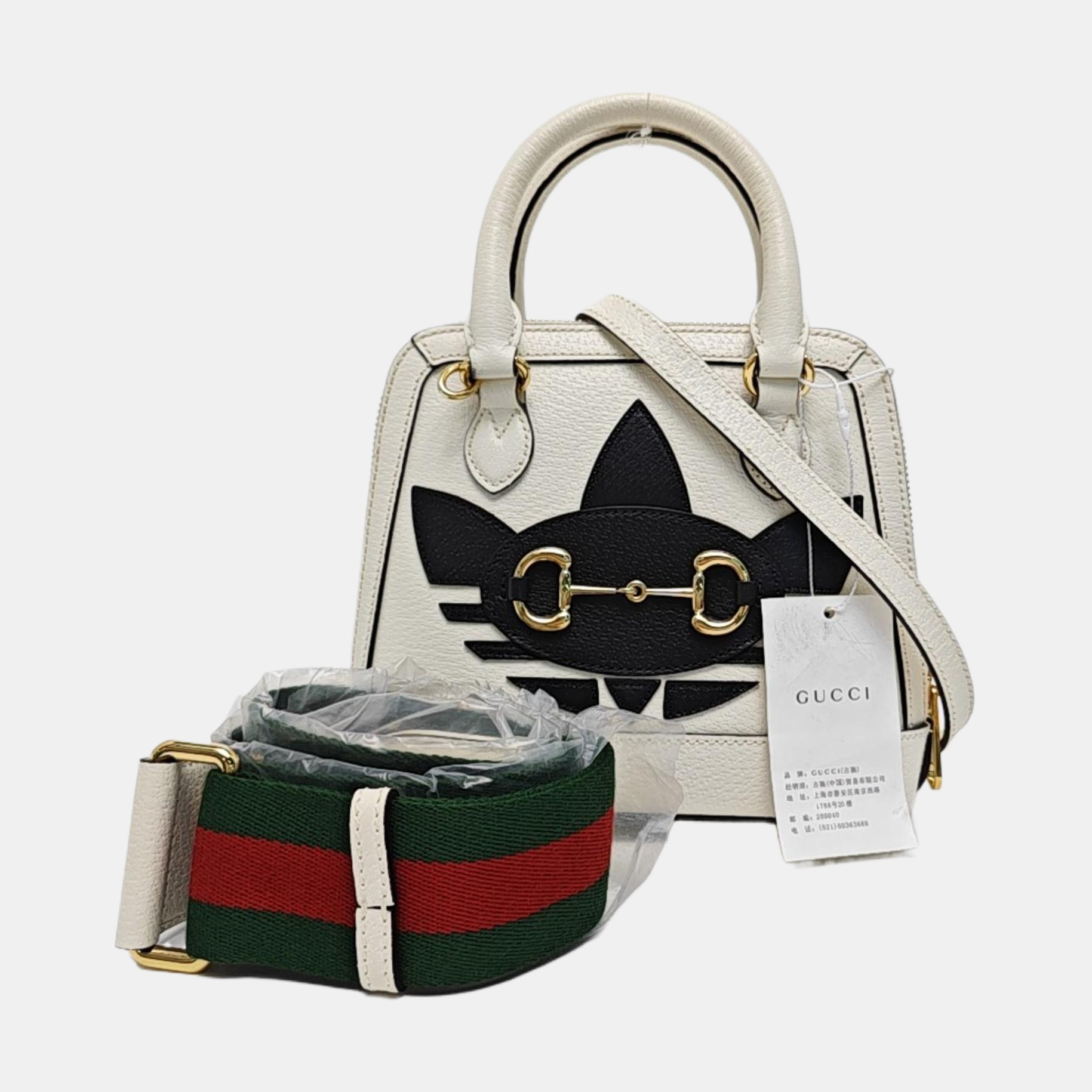 Authenticated pre-owned  Horsebit 1955 Mini Leather White - Shoulder Bag at Looply