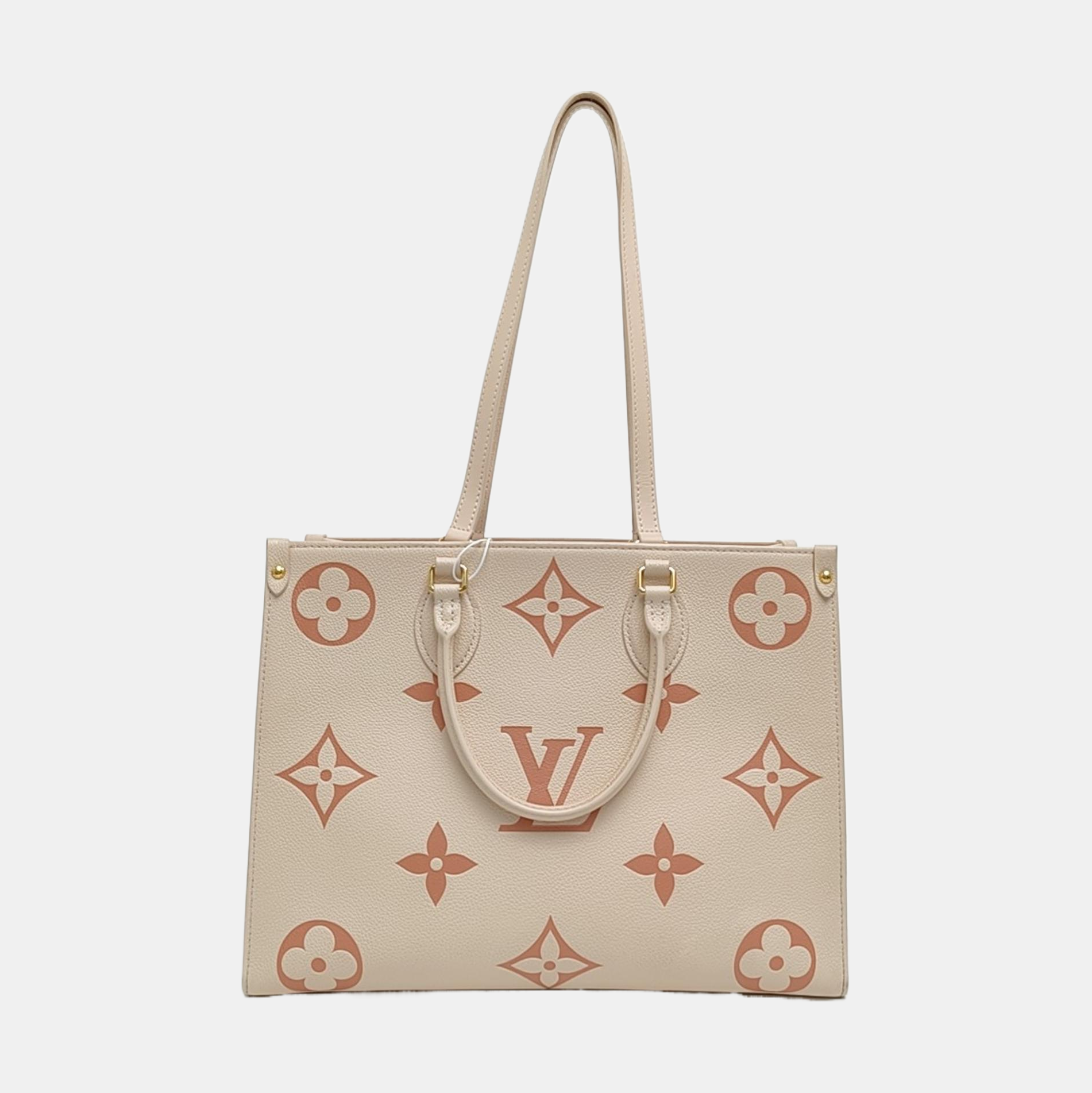 ONTHEGO MM Monogram Calfskin Beige