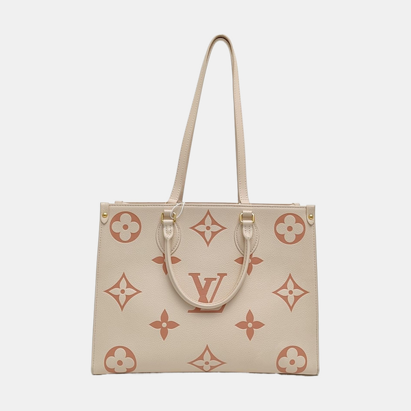 ONTHEGO MM Monogram Calfskin Beige