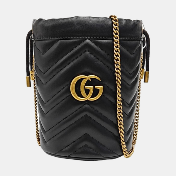 GG Marmont Mini Quilted Calfskin Black