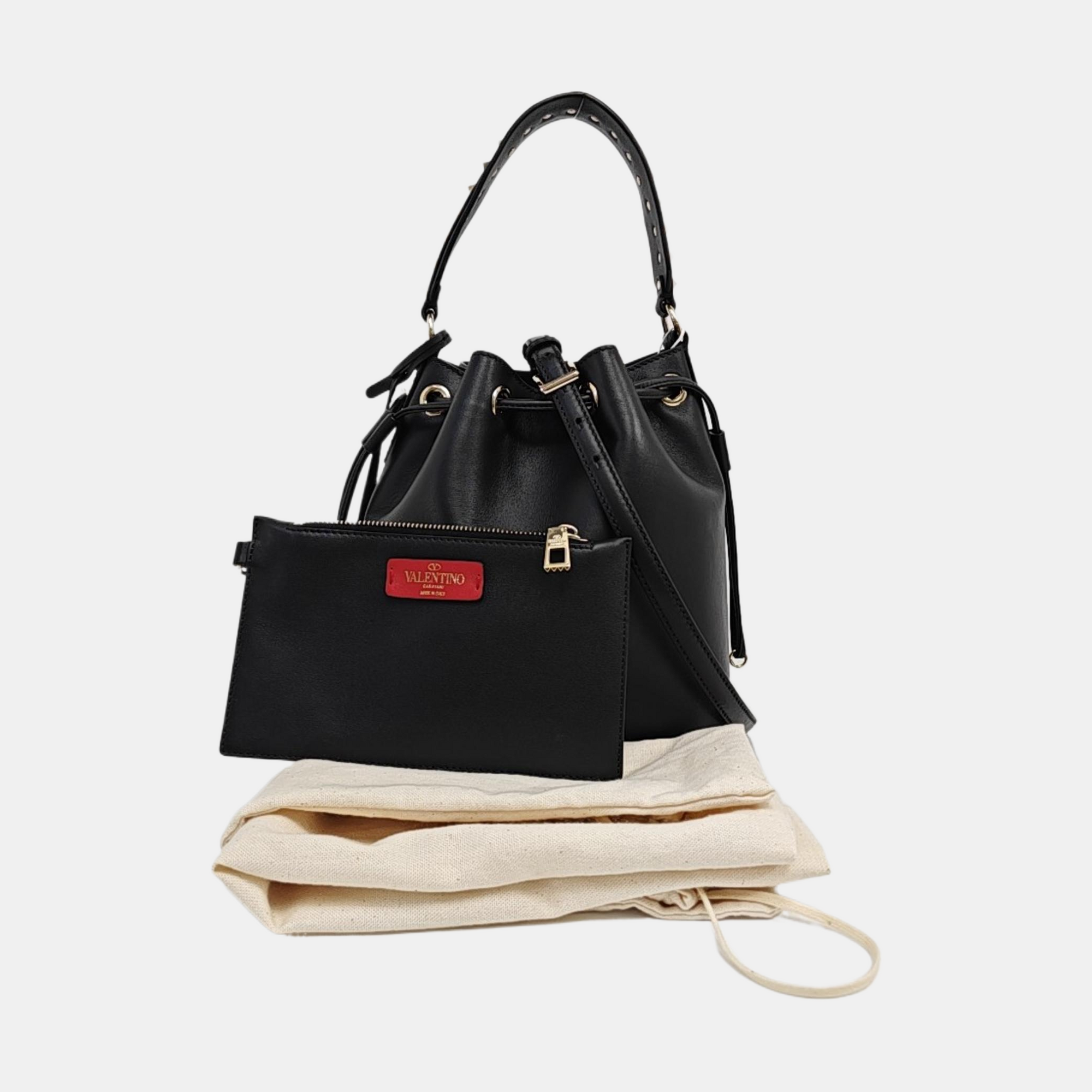 Calfskin Bucket Bag Black