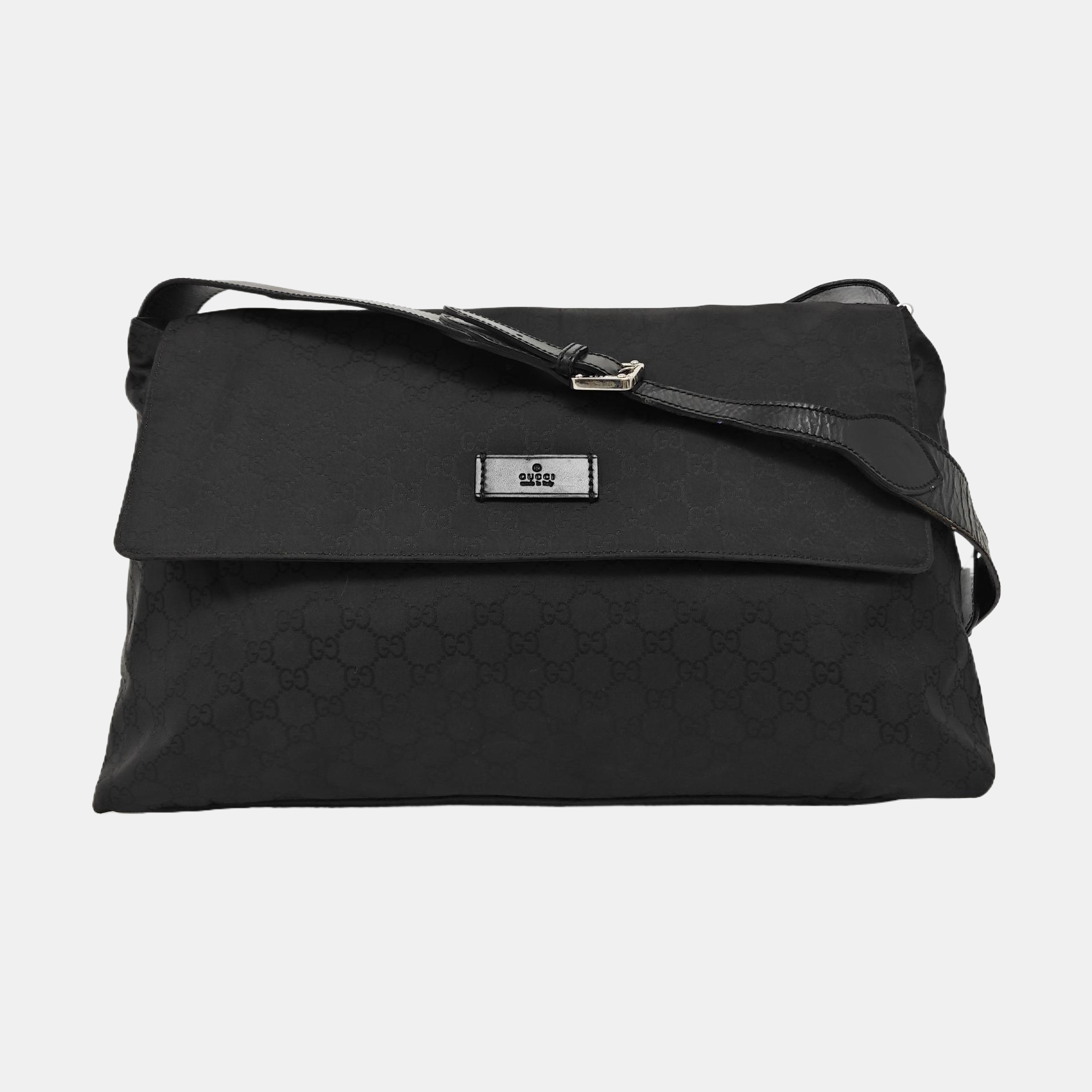 Monogram Canvas Shoulder Bag Black