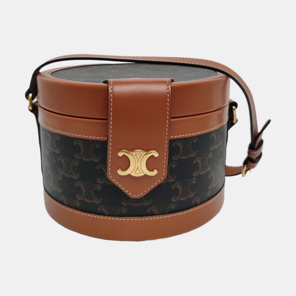 Authenticated pre-owned  TRIOMPHE Medium Coated Canvas Brown - Shoulder Bag at Looply