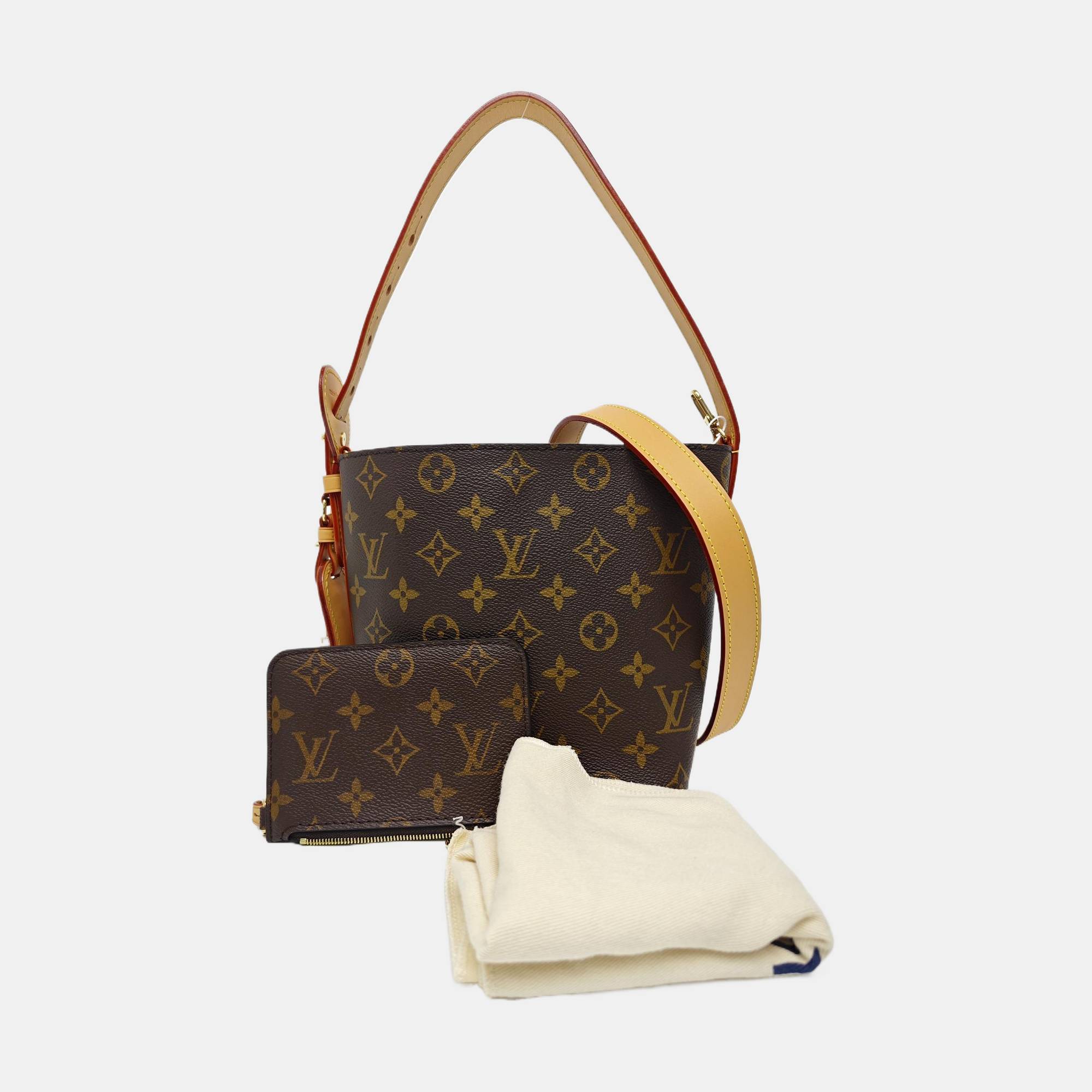 ALL IN Monogram Coated Canvas Brown