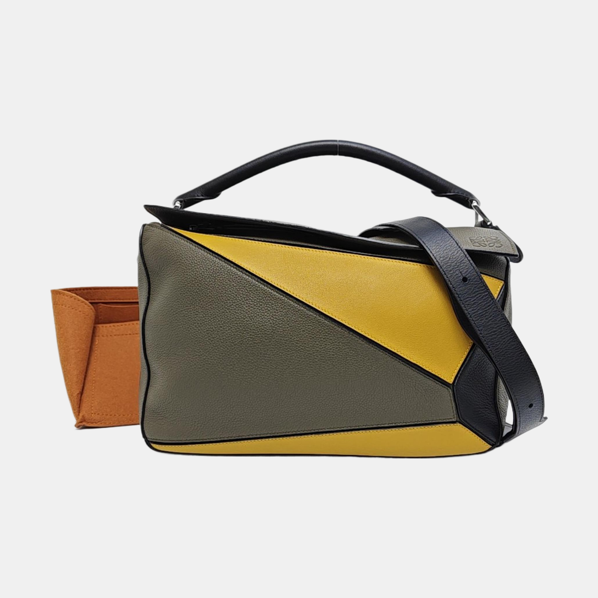 Puzzle Large Calfskin Green