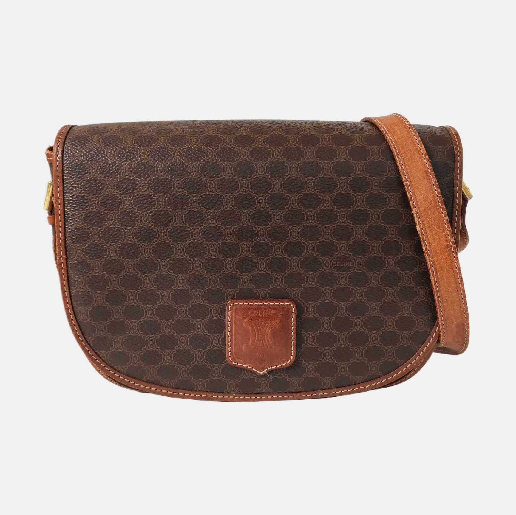 MACADAM CLUTCHES Coated Canvas Brown