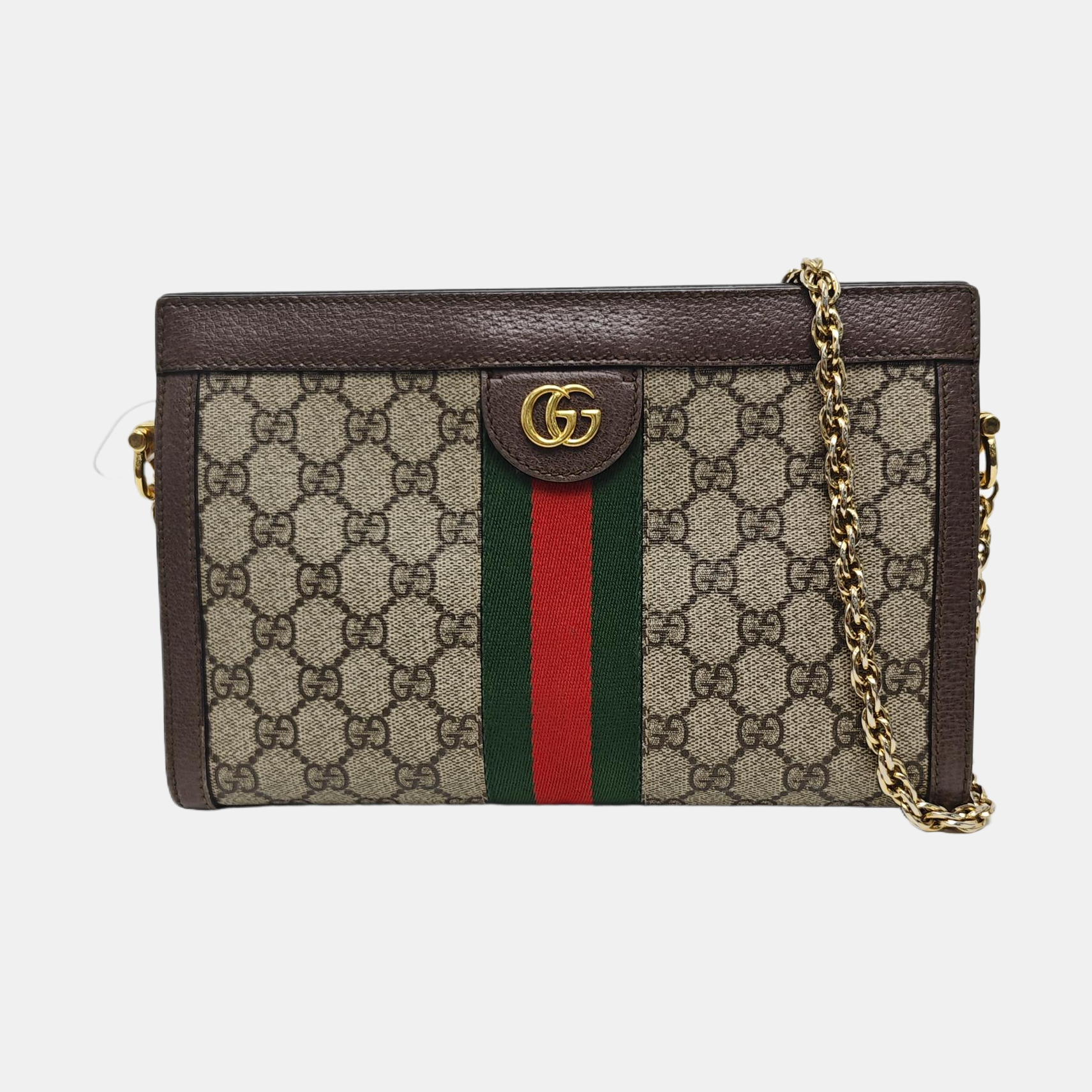 Ophidia Small Monogram Coated Canvas Beige
