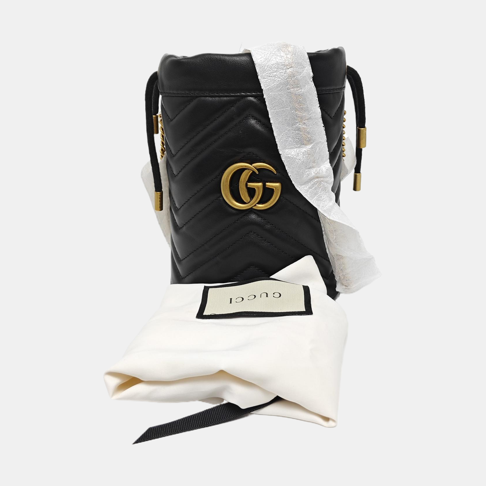 GG Marmont Mini Quilted Calfskin Black