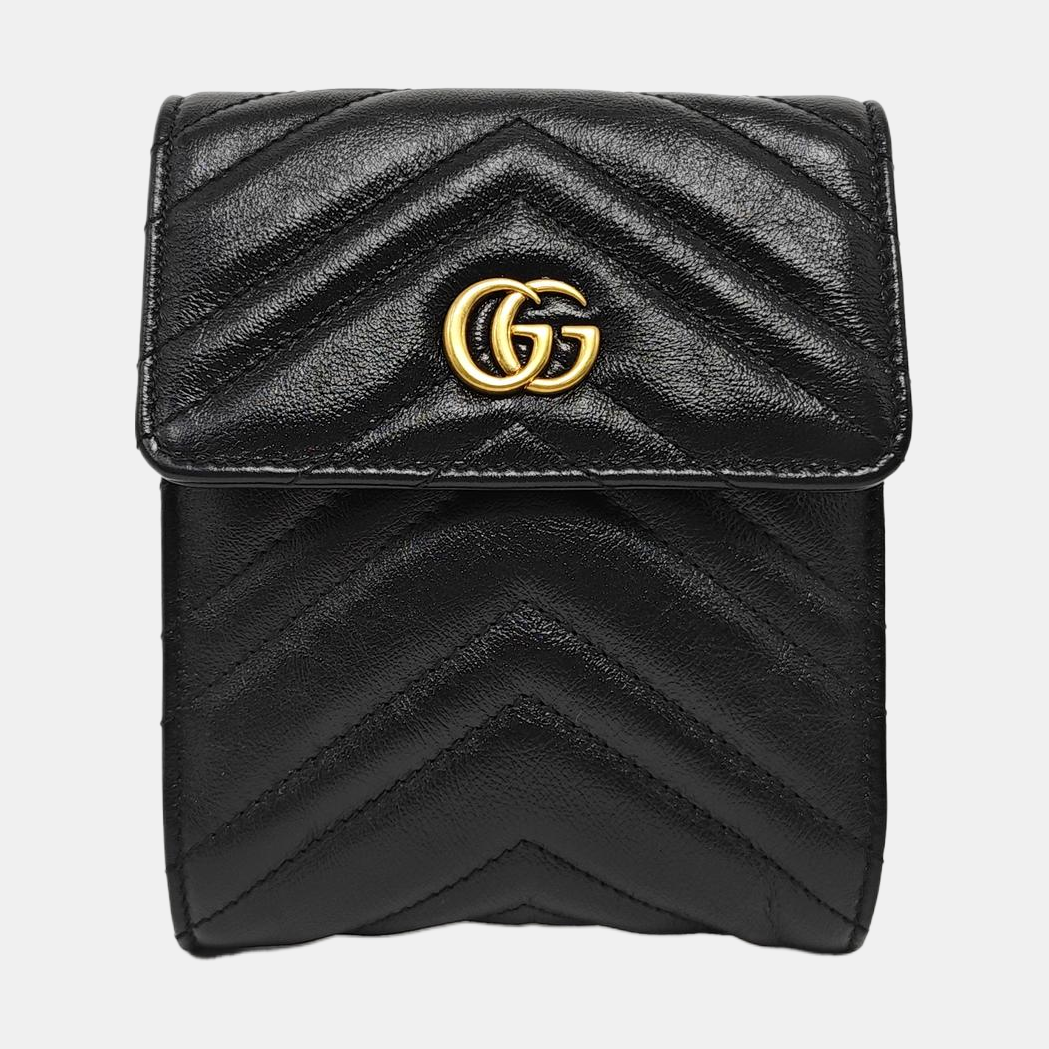 GG Marmont Mini Quilted Calfskin Black