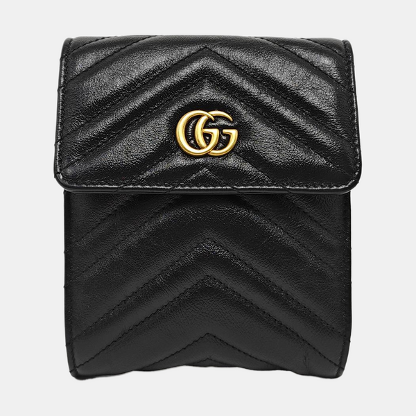 GG Marmont Mini Quilted Calfskin Black