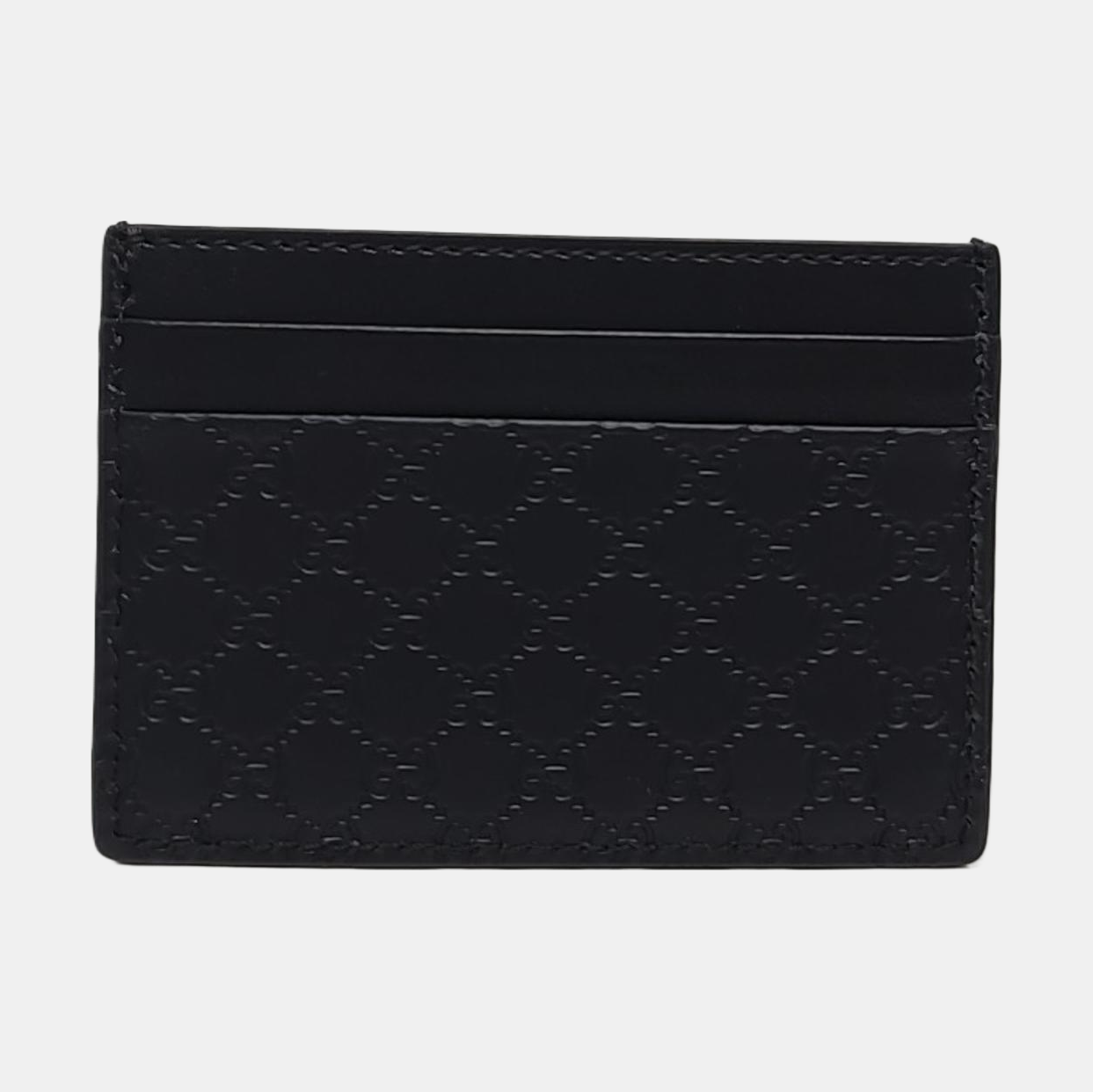 Tarjetero Microguccissima Monogram Canvas negro