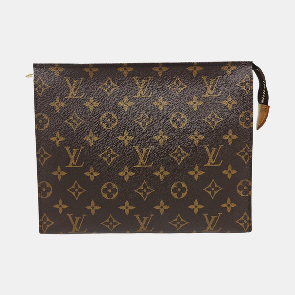 TOILET POCKET 26 Monogram Coated Canvas Brown
