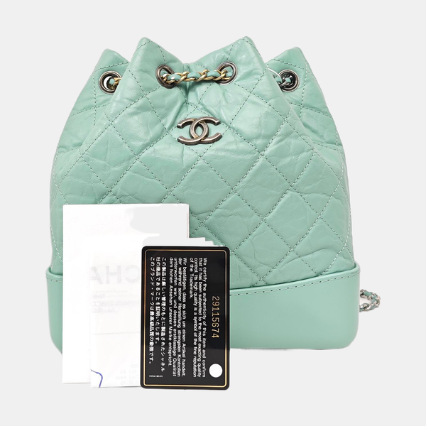 GABRIELLE Small Quilted Calfskin Green