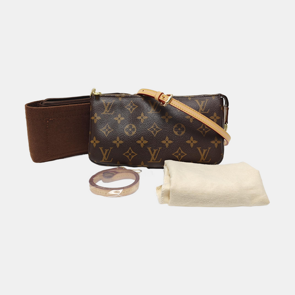 Monogram Coated Canvas Shoulder Bag Brown