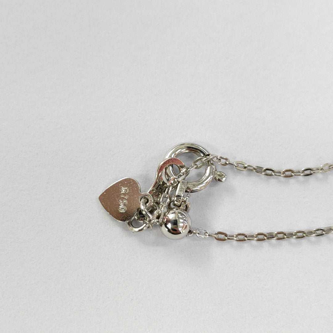 18k White Gold Silver Necklace