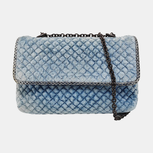 Quilted Velvet Blue
